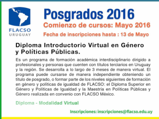 FLACSO Diploma Introductorio Virtual en Género y Políticas Públicas